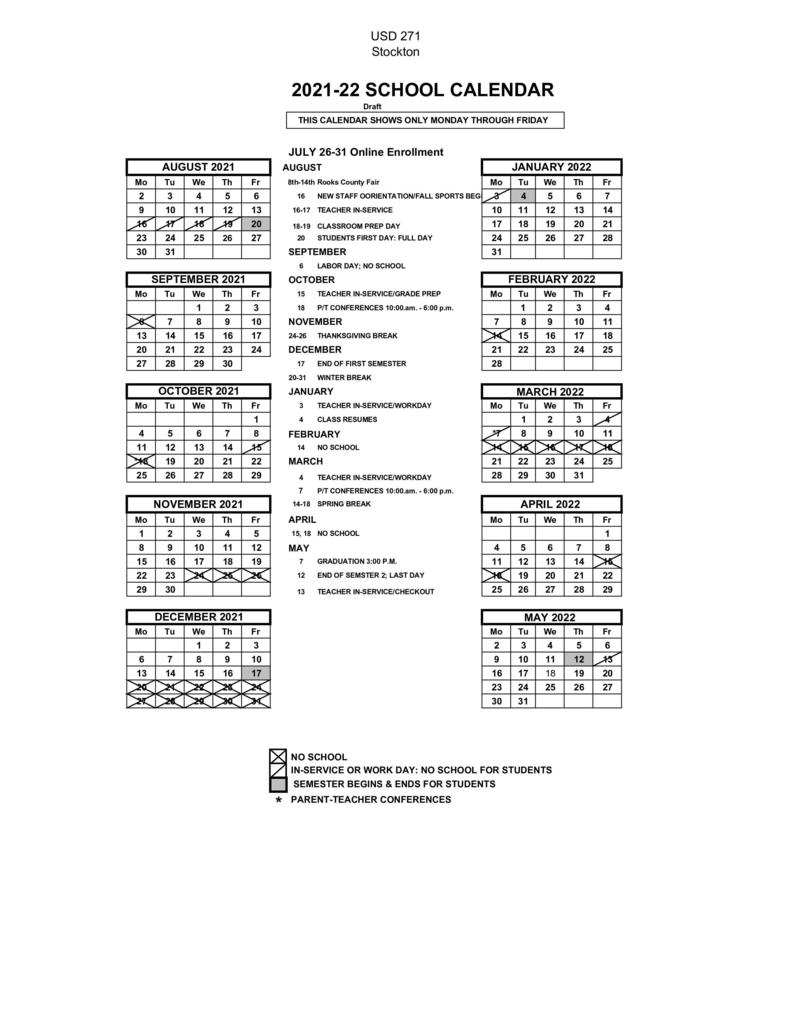 Stockton USD 271 Calendar 20232024