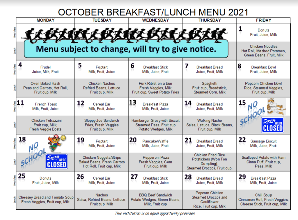 last week menu
